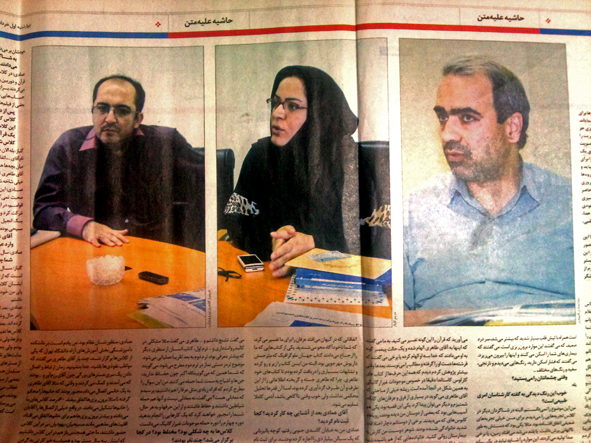 میزگرد دو تن از اعضای انجمن نجات از حلقه با روزنامه تابناک