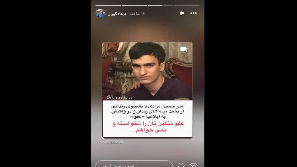 ائتلاف نمادین با رادیکالیسم؛ رمزگشایی از استوری فرهاد حیدری گوران در حمایت از مهره منافقین اهل حق
