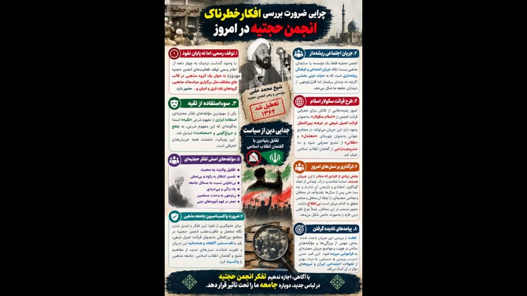 چرایی ضرورت بررسی افکار خطرناک انجمن حجتیه در جامعه امروز انجمن حجتیه